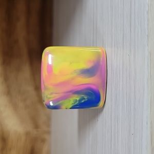 NEON TIE DYE SWIRL RING, METAL FREE